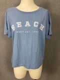 Roxy Size M Infinity Blue Beach Graphic Tee Size Medium