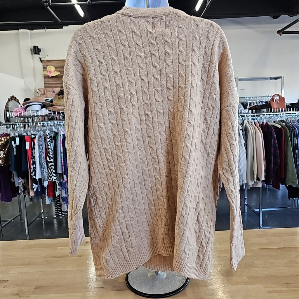 hippie rose Size M Tan Knit Cardigan