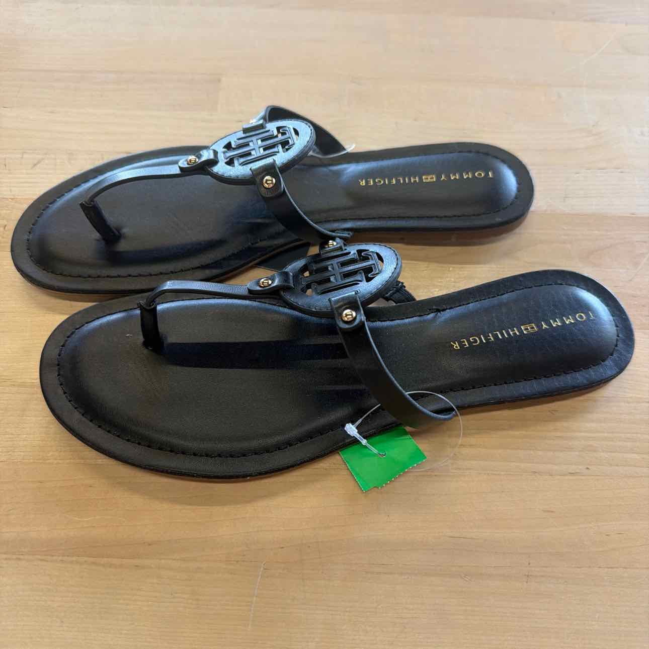 Tommy Hilfiger Size 9.5 Black New Sandals