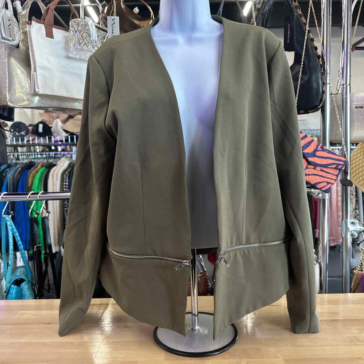 Shinestar Size 3X Green Blazer