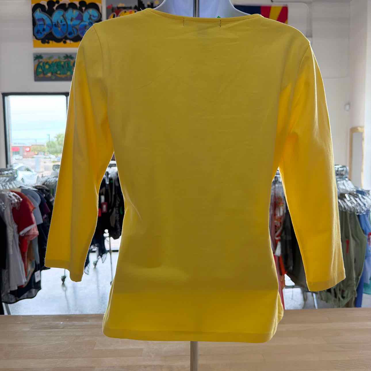 Boston Proper Size S Yellow Preloved Blouse LS