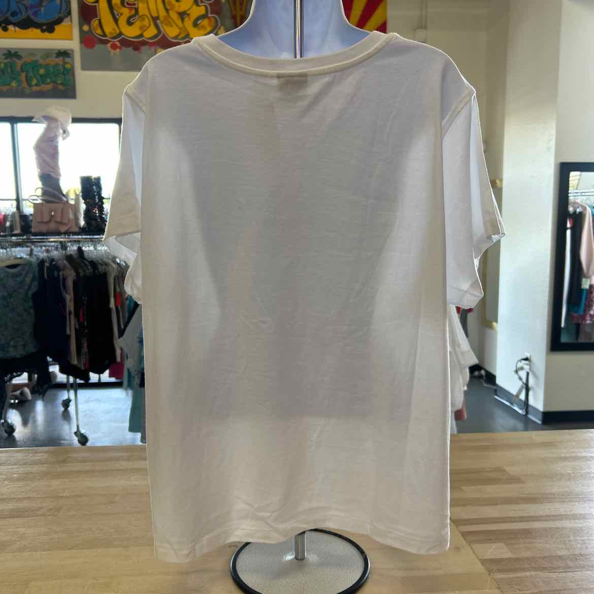 Disney Size L White Preloved T-Shirt SS
