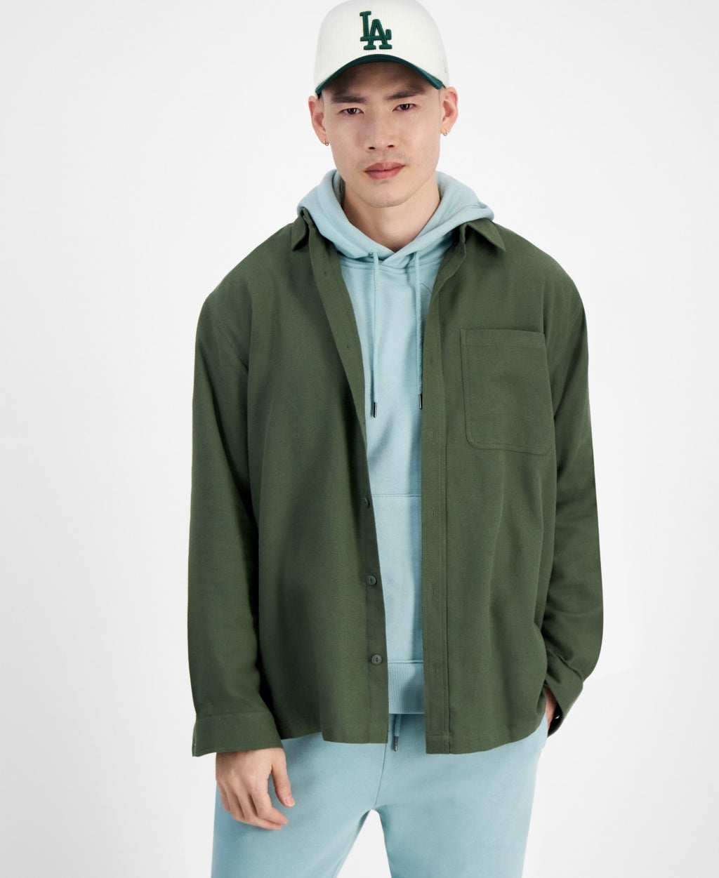 Mode of One Men's Relaxed-Fit Flannel Shirt