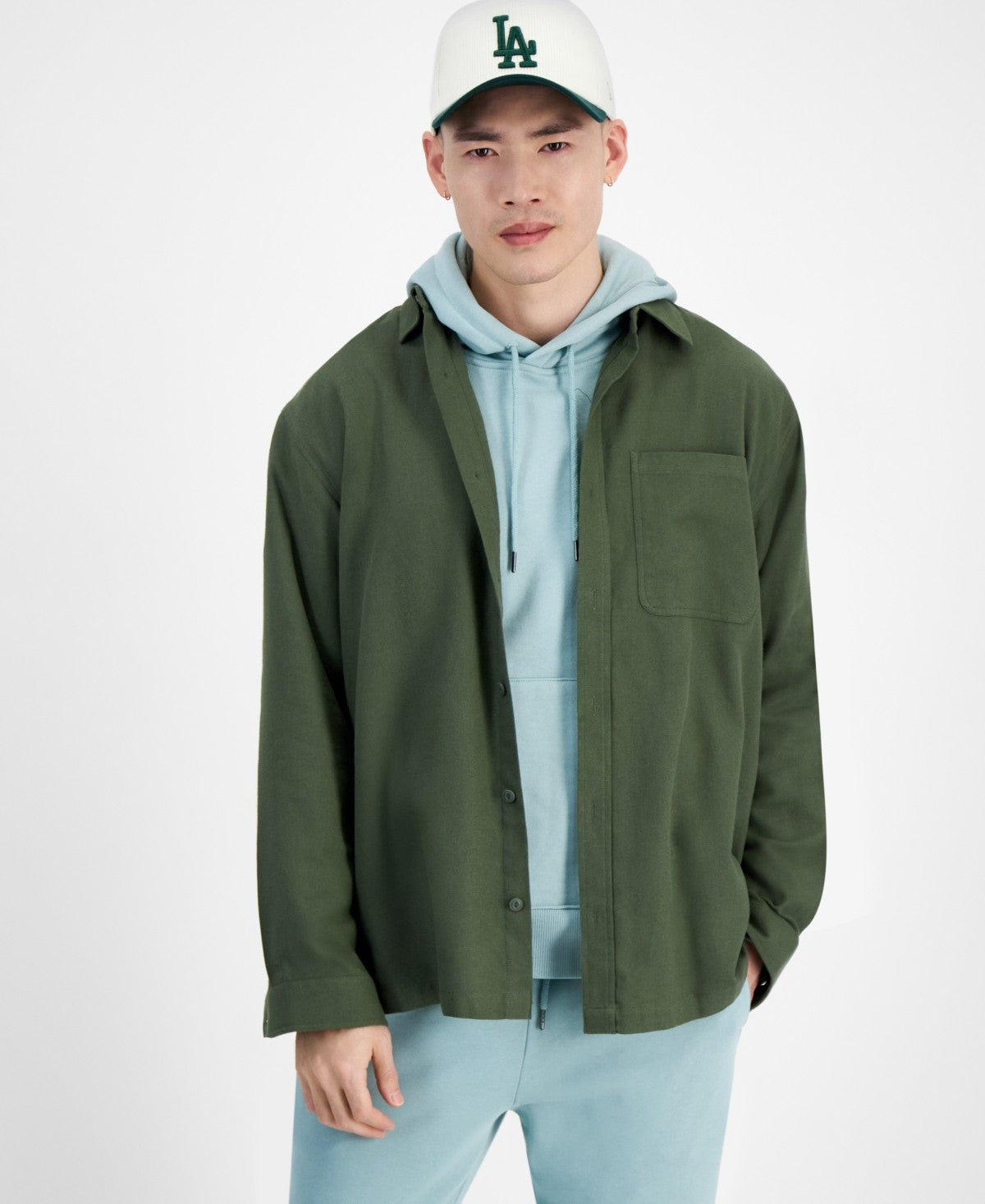 Mode of One Men's Relaxed-Fit Flannel Shirt