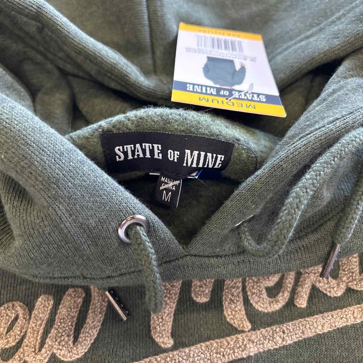 State Of Mine Size M Green Hoodie