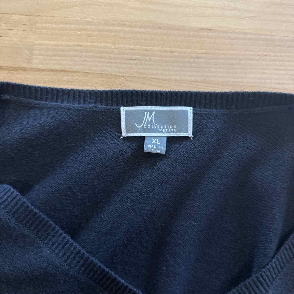 JM Collection Size XL Black Sweater