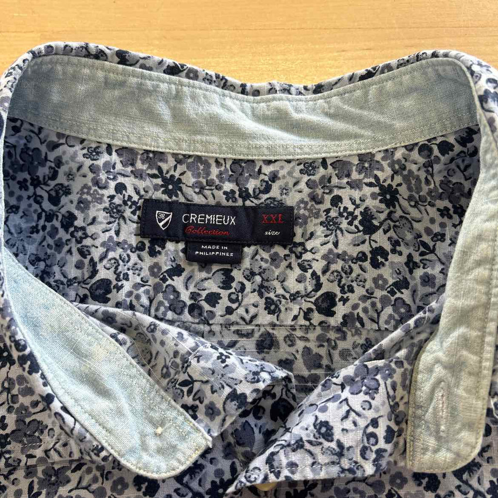 Cremieux Size XXL Blue Preloved MENS Button Down Shirt