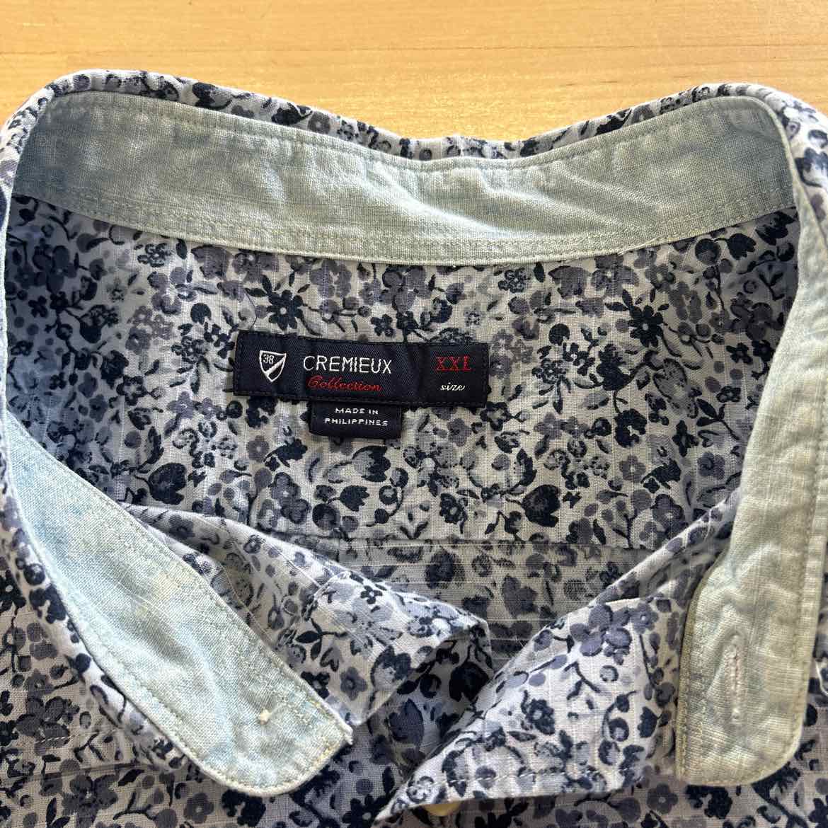 Cremieux Size XXL Blue Preloved MENS Button Down Shirt