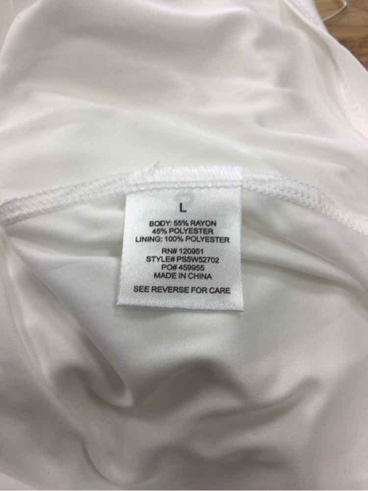 pink rose Size L White New Dress