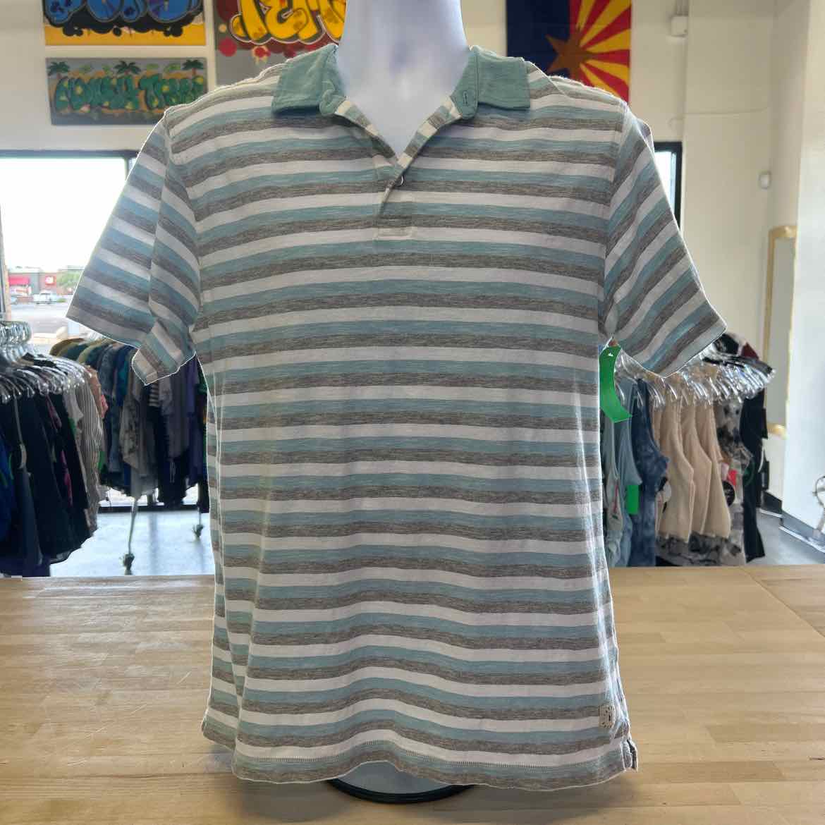 Linksoul Size L Blue/Gray/White Preloved MENS Polo