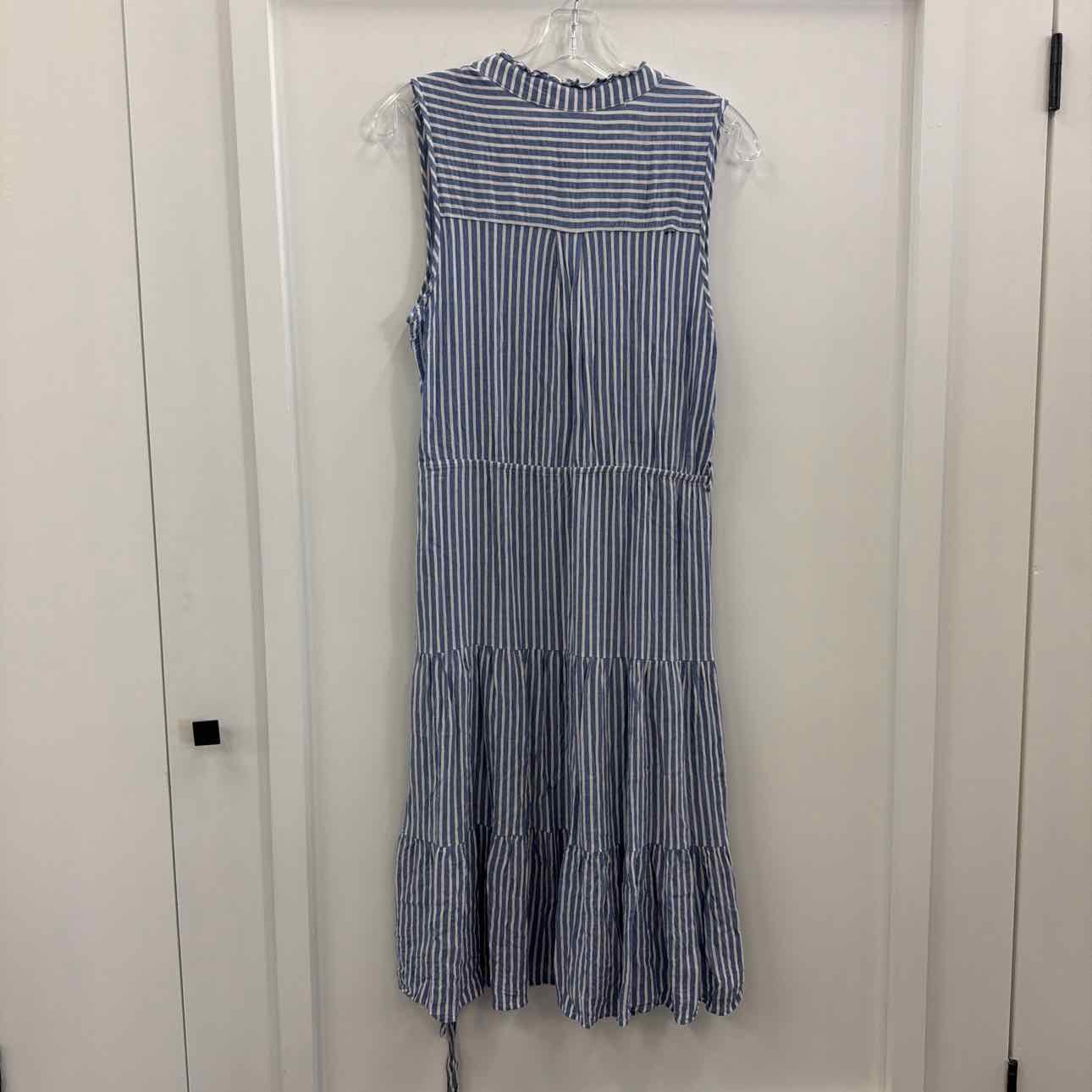 Monteau Size L Blue White Used Dress