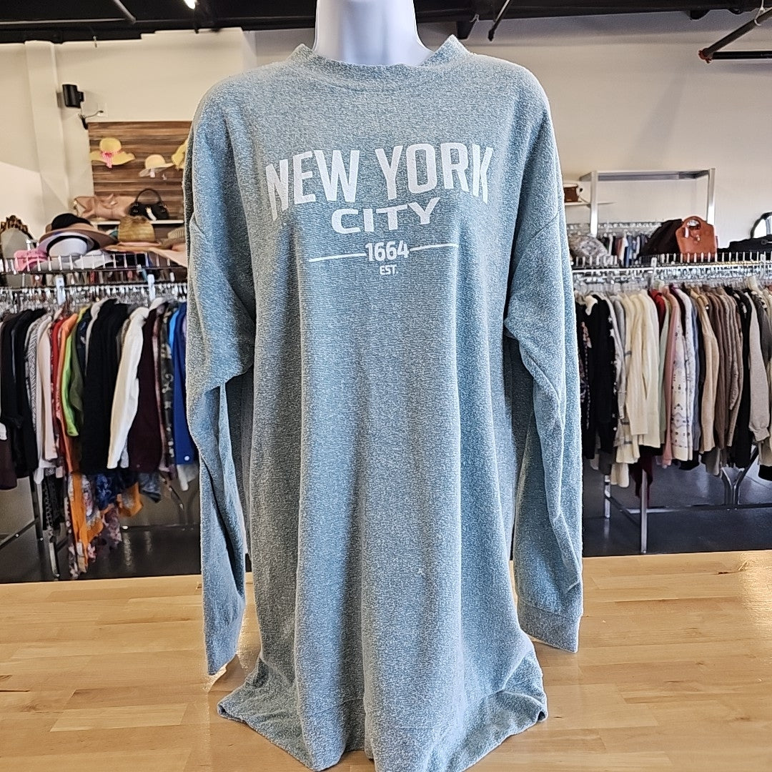 Lands End Size XXL Blue MENS Sweatshirt