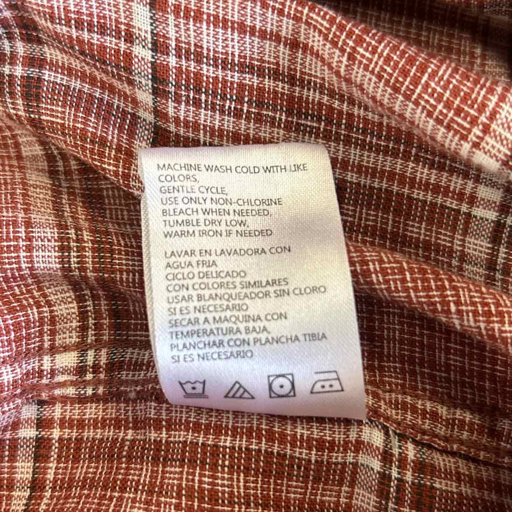 Weatherproof Size L Red Preloved MENS Button Down Shirt