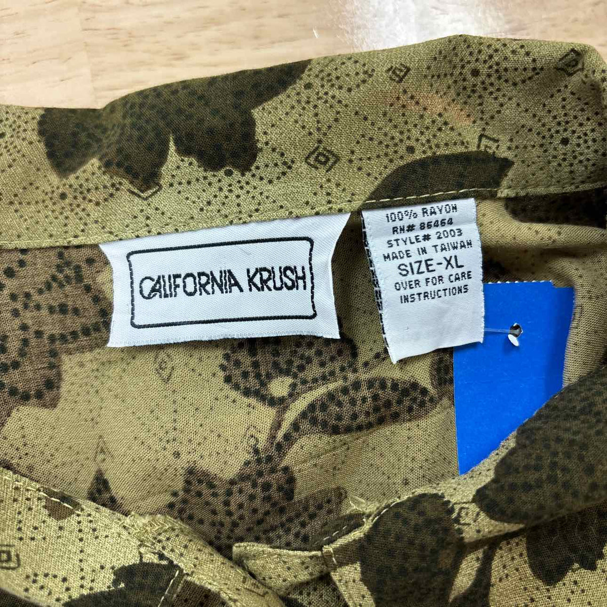california kush Size XL Green Rayon Preloved Blouse SS
