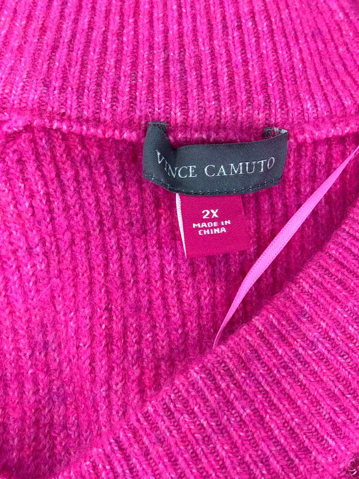 Vince Camuto Size 2X Pink Knit Sweater
