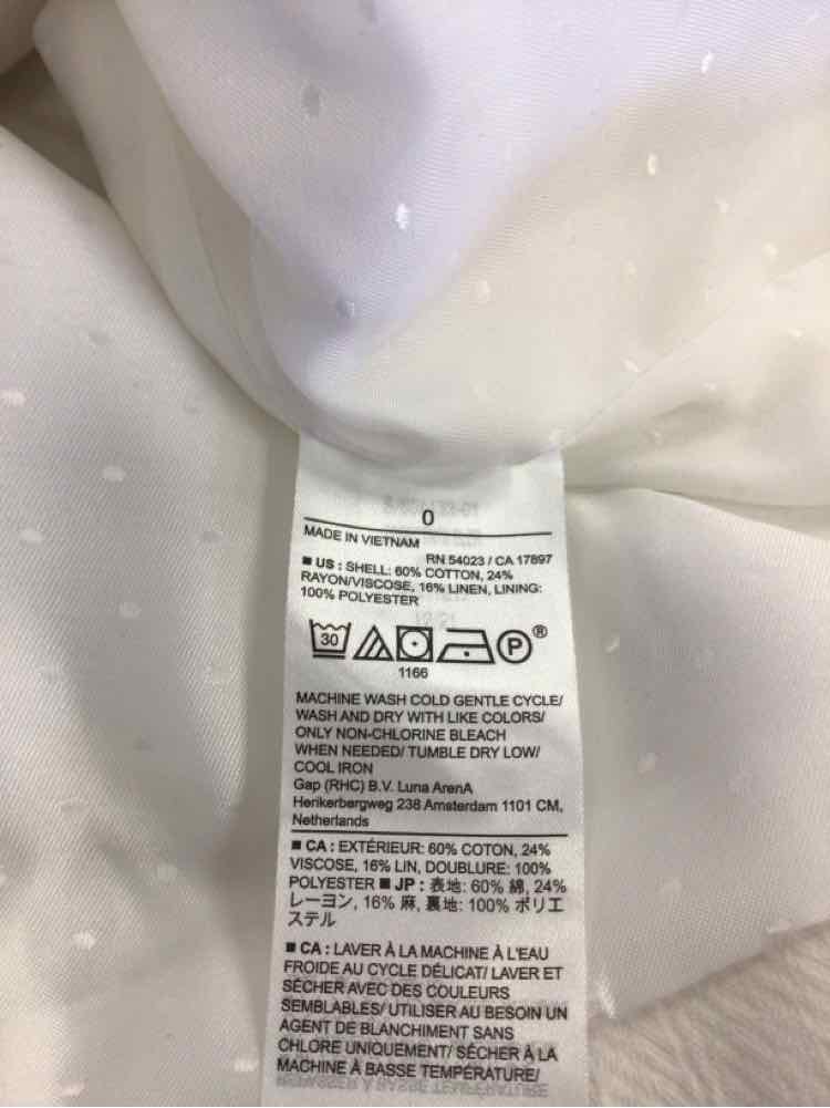 Banana Republic Size 0 White Preloved Blazer