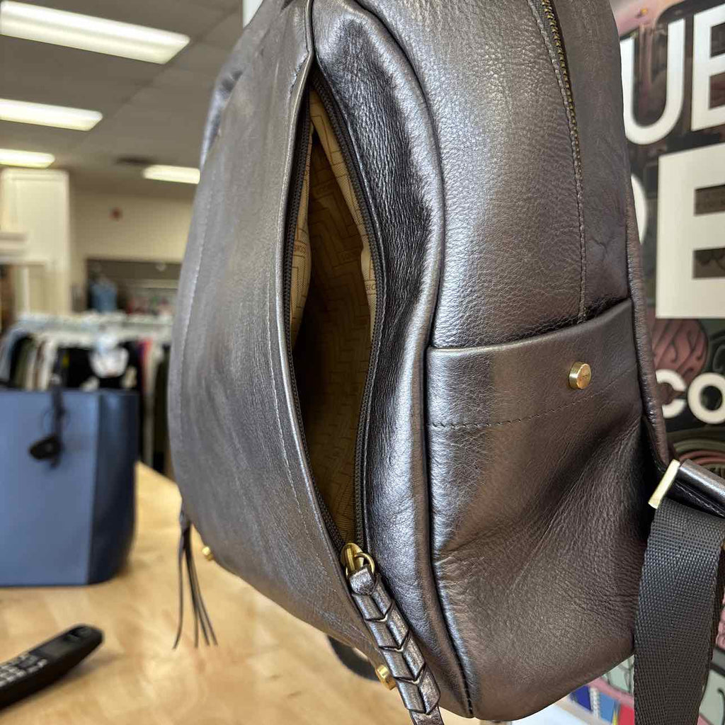 Lodis Silver Backpack Purse