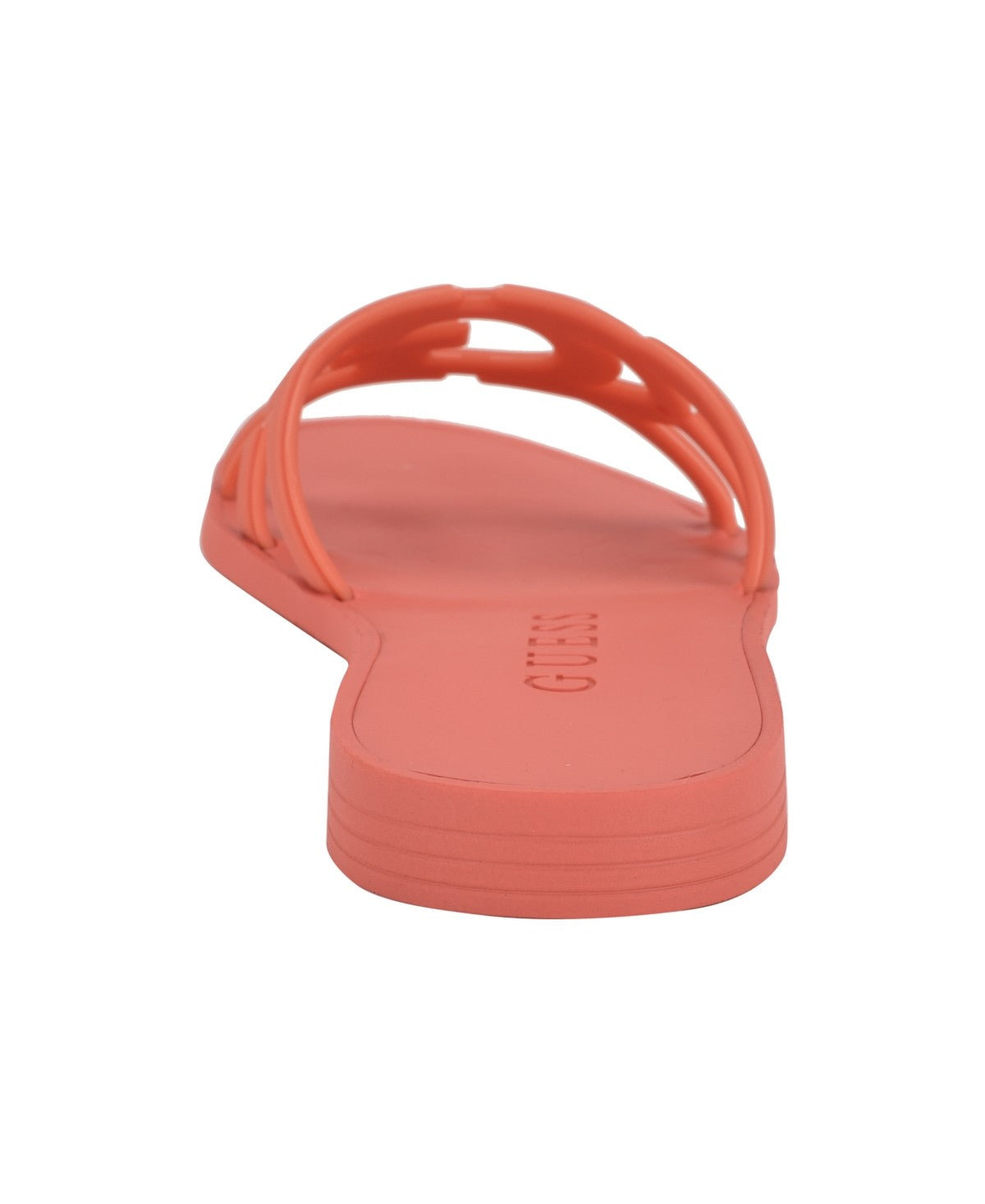Guess Women's Elyho Logo Cutout Flat Jelly Sandals - Coral