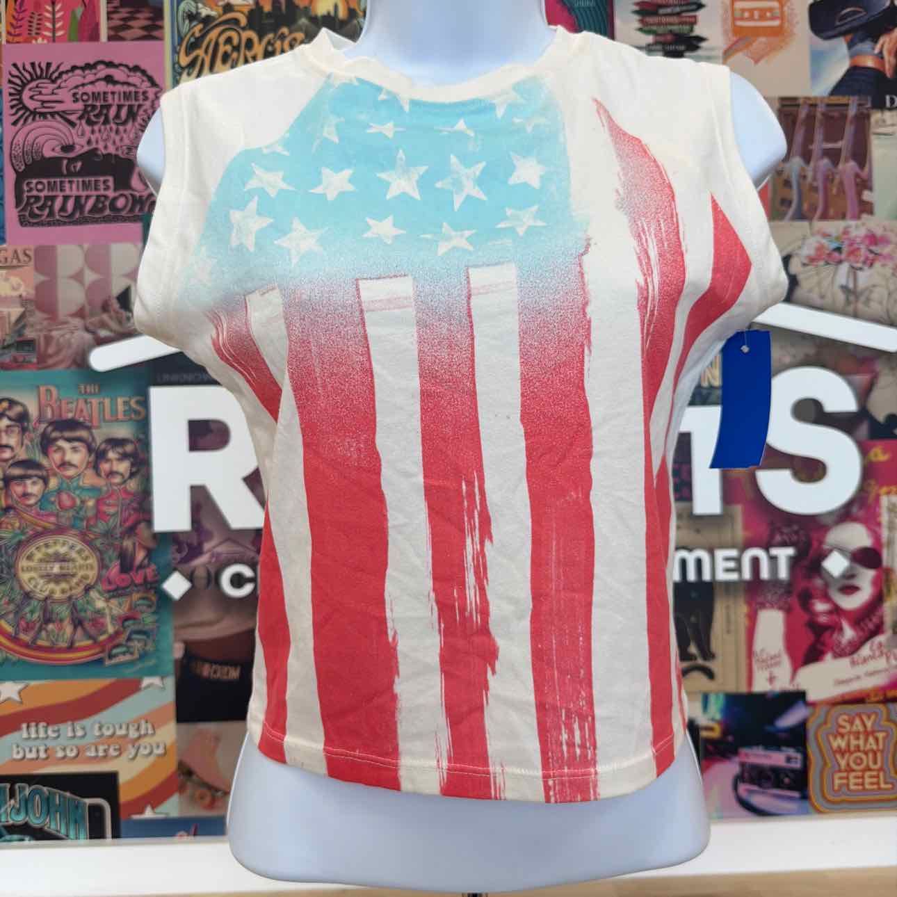 Grayson Threads Size S Flag-Print T-Shir