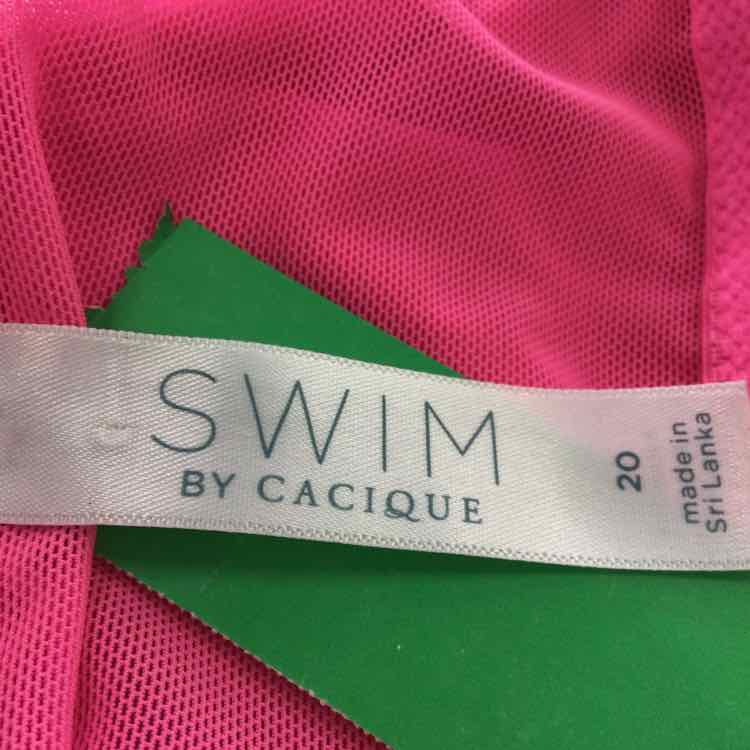 Cacique Size 20 Pink Swimsuit Bottom/Top