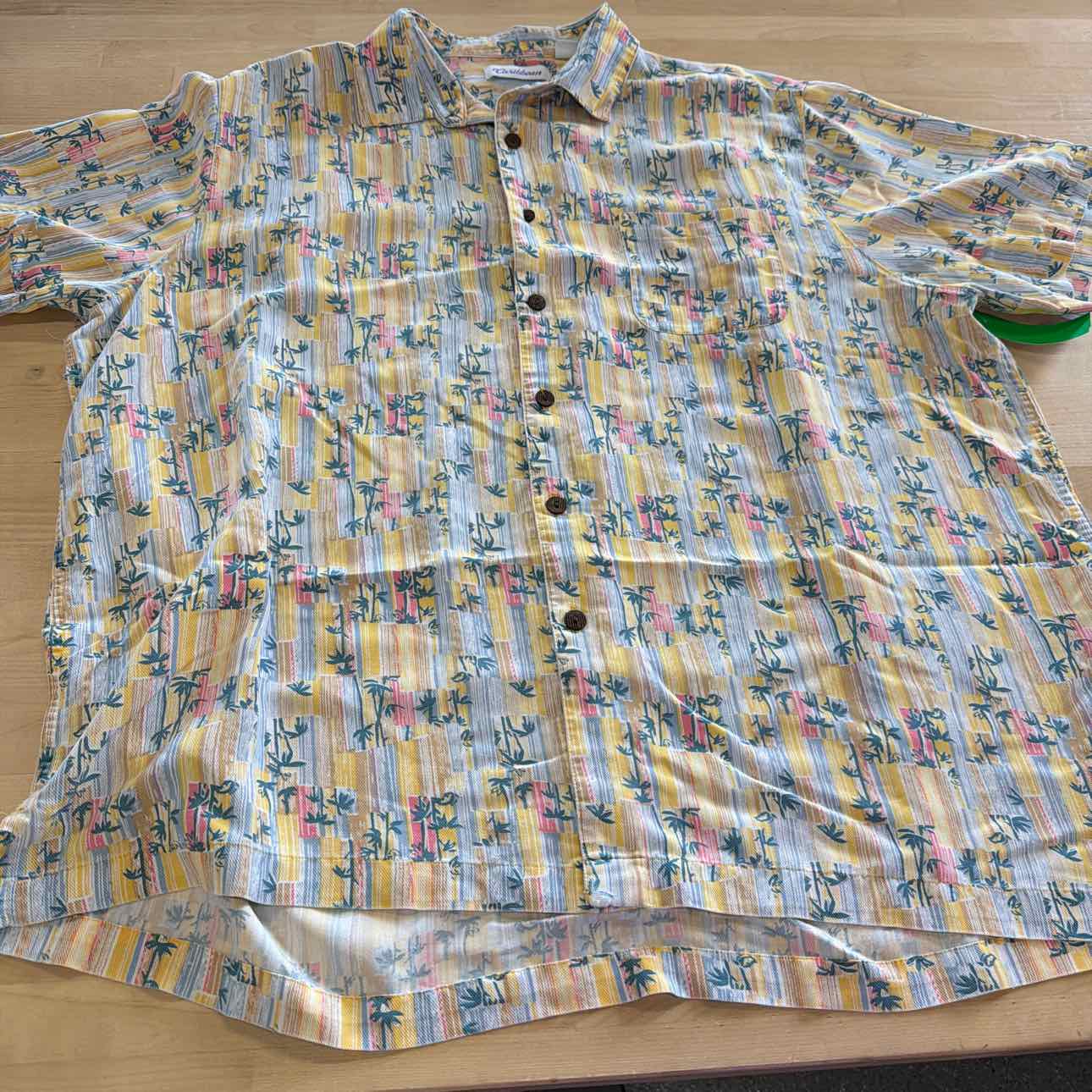 Caribbean Size XXL Tropical Preloved MENS Short Sleeve Shirt