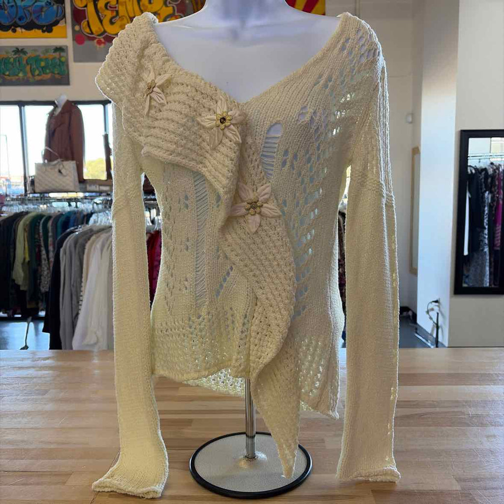 Hemer Size S/M White Knit Preloved Sweater