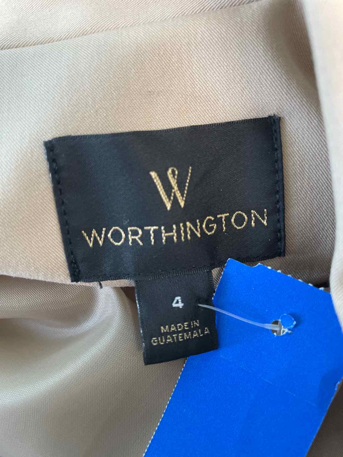 Worthington Size 4 Beige Blazer