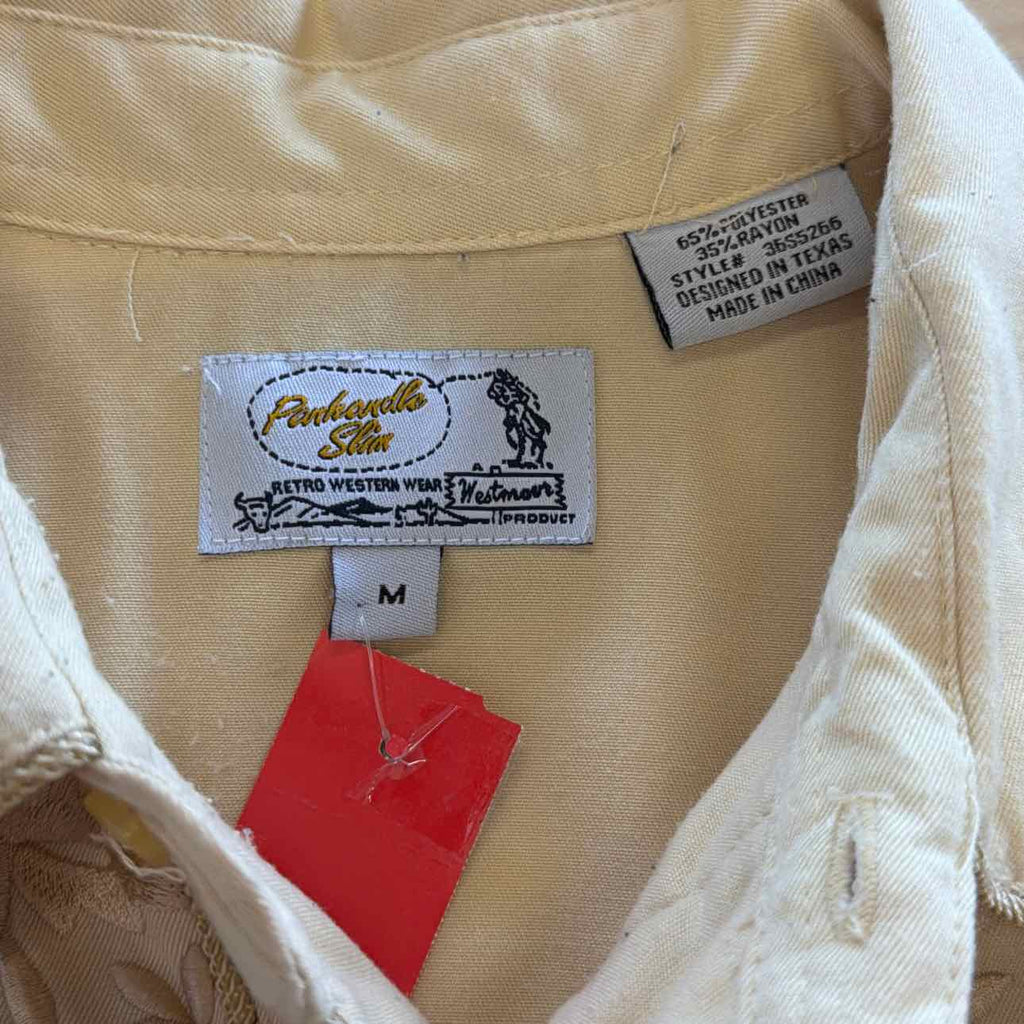PanHandleSlim Size M Yellow Preloved MENS Button Down Shirt
