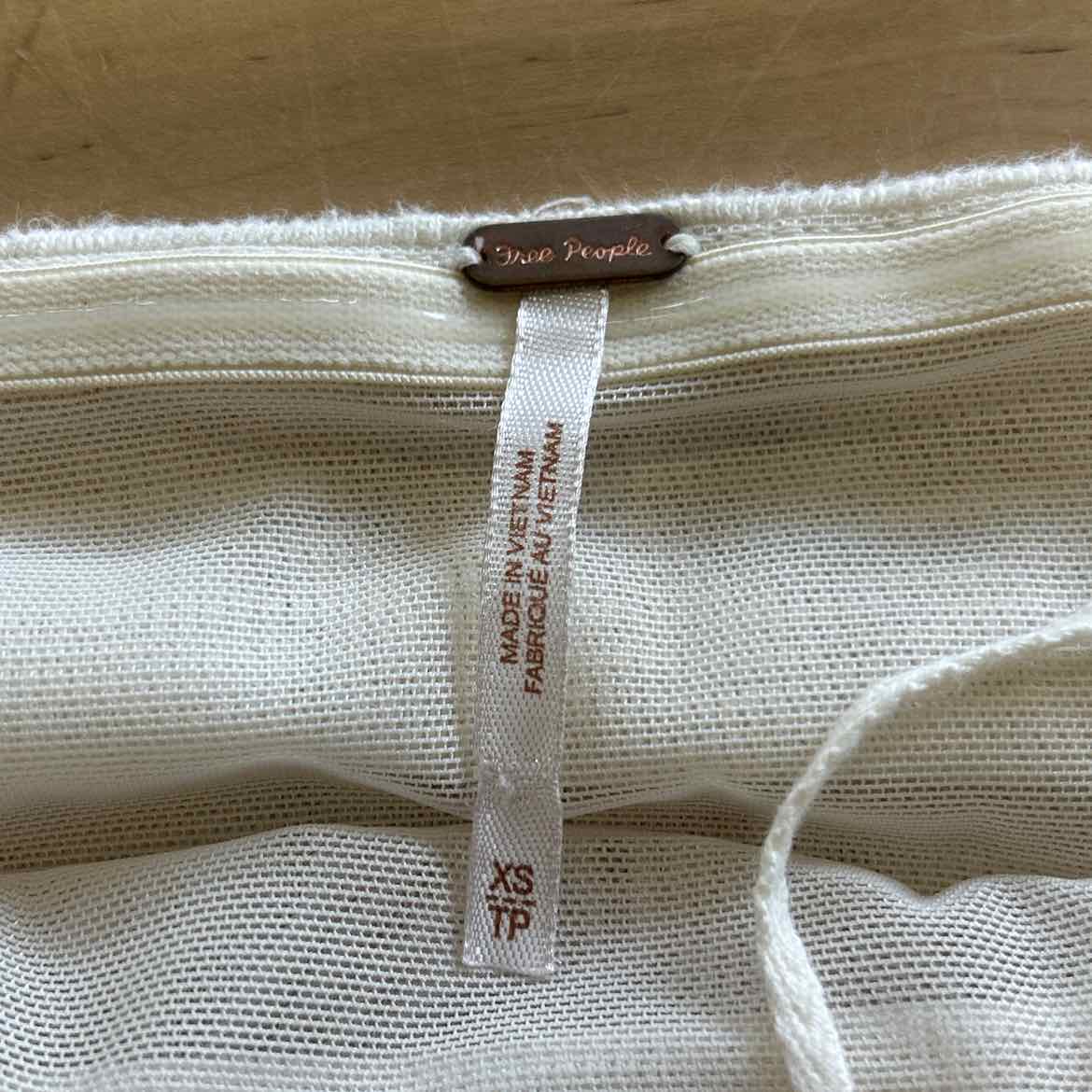Free People Size XS Off White Preloved Tube