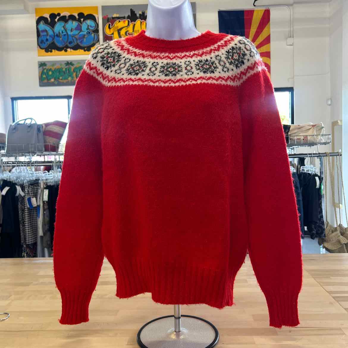 The Scotch House Size S Red Wool Preloved Sweater