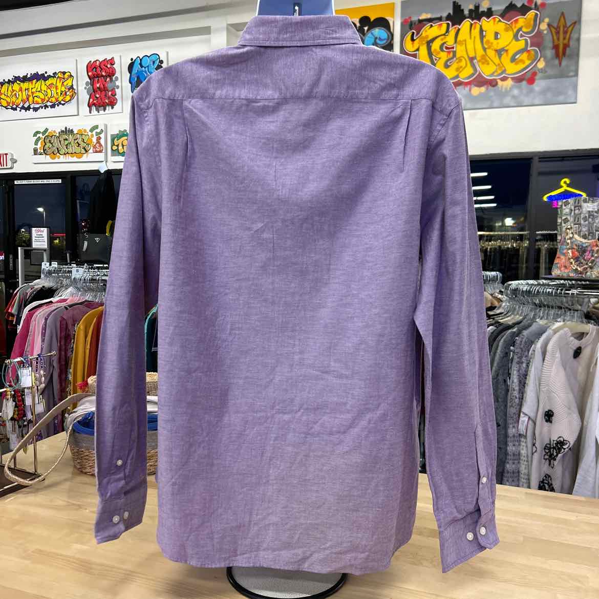 Nautica Size XL Purple New MENS Button Down Shirt
