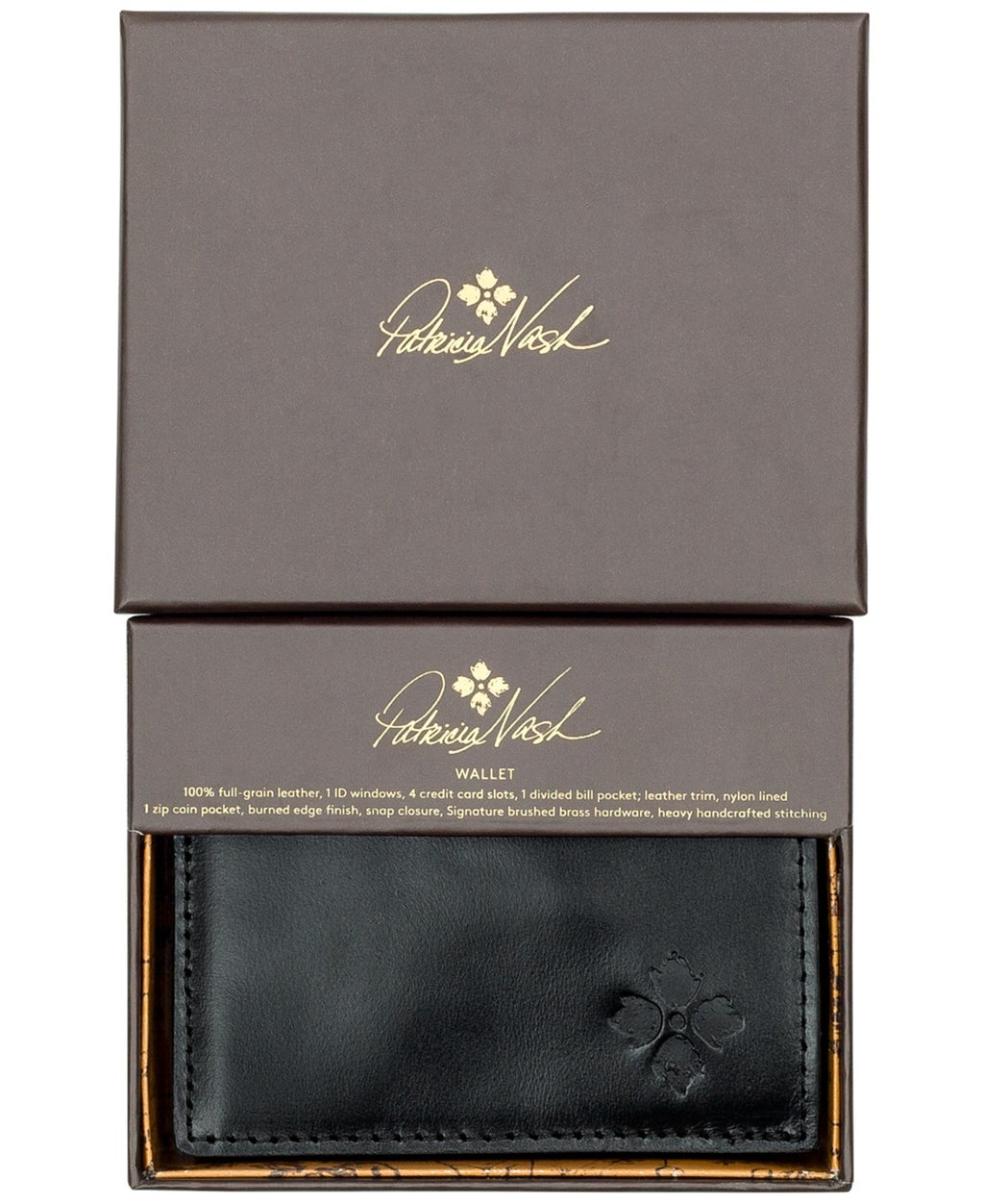 Patricia Nash Clara Leather Wallet in Gift Box - Black