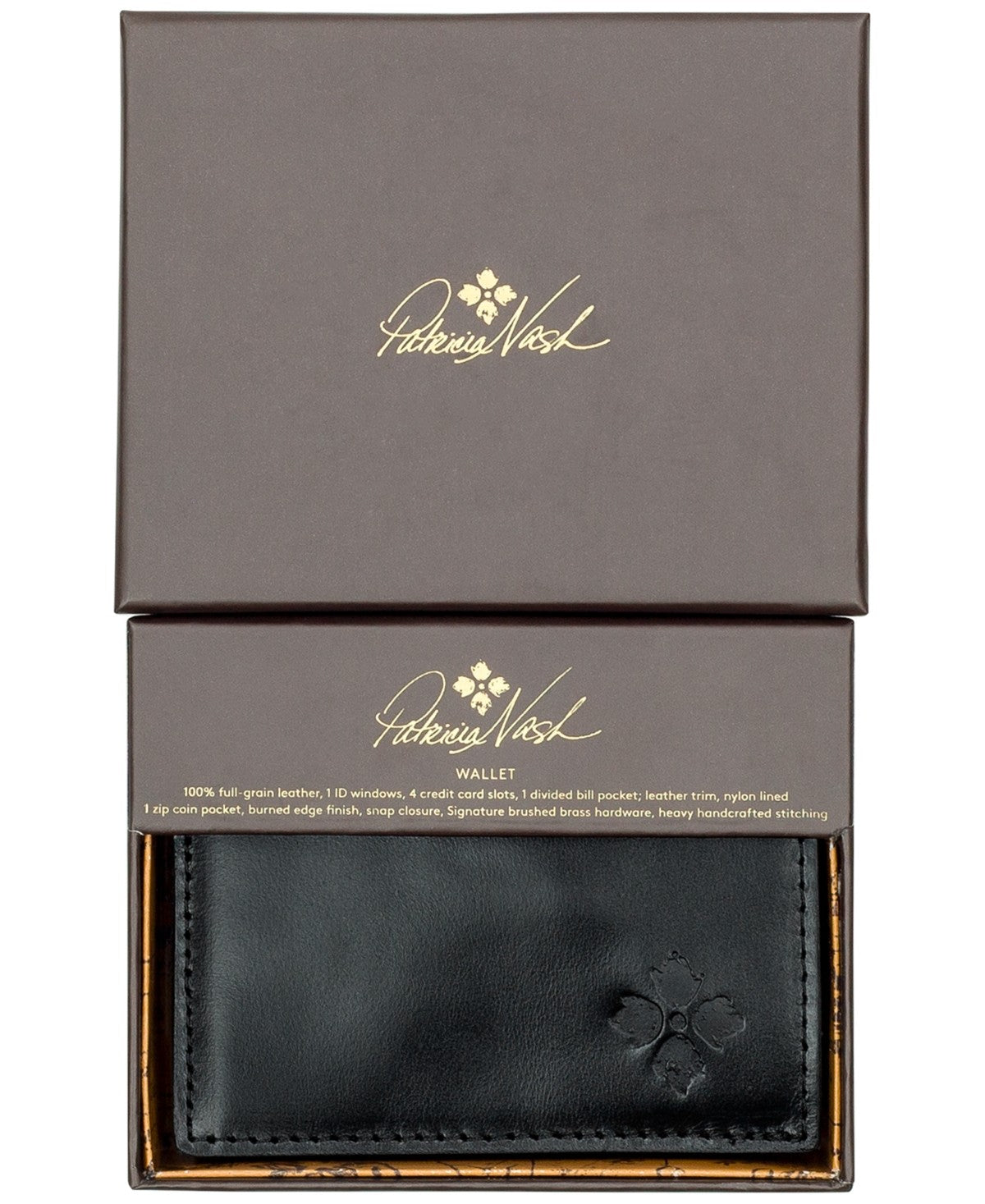 Patricia Nash Clara Leather Wallet in Gift Box - Black