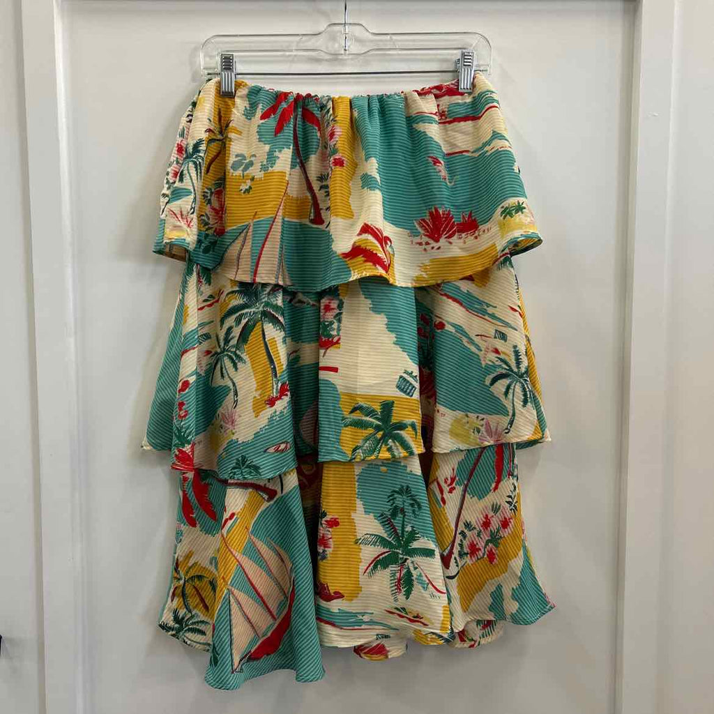 True Destination Size L Yellow Tan Preloved Skirt