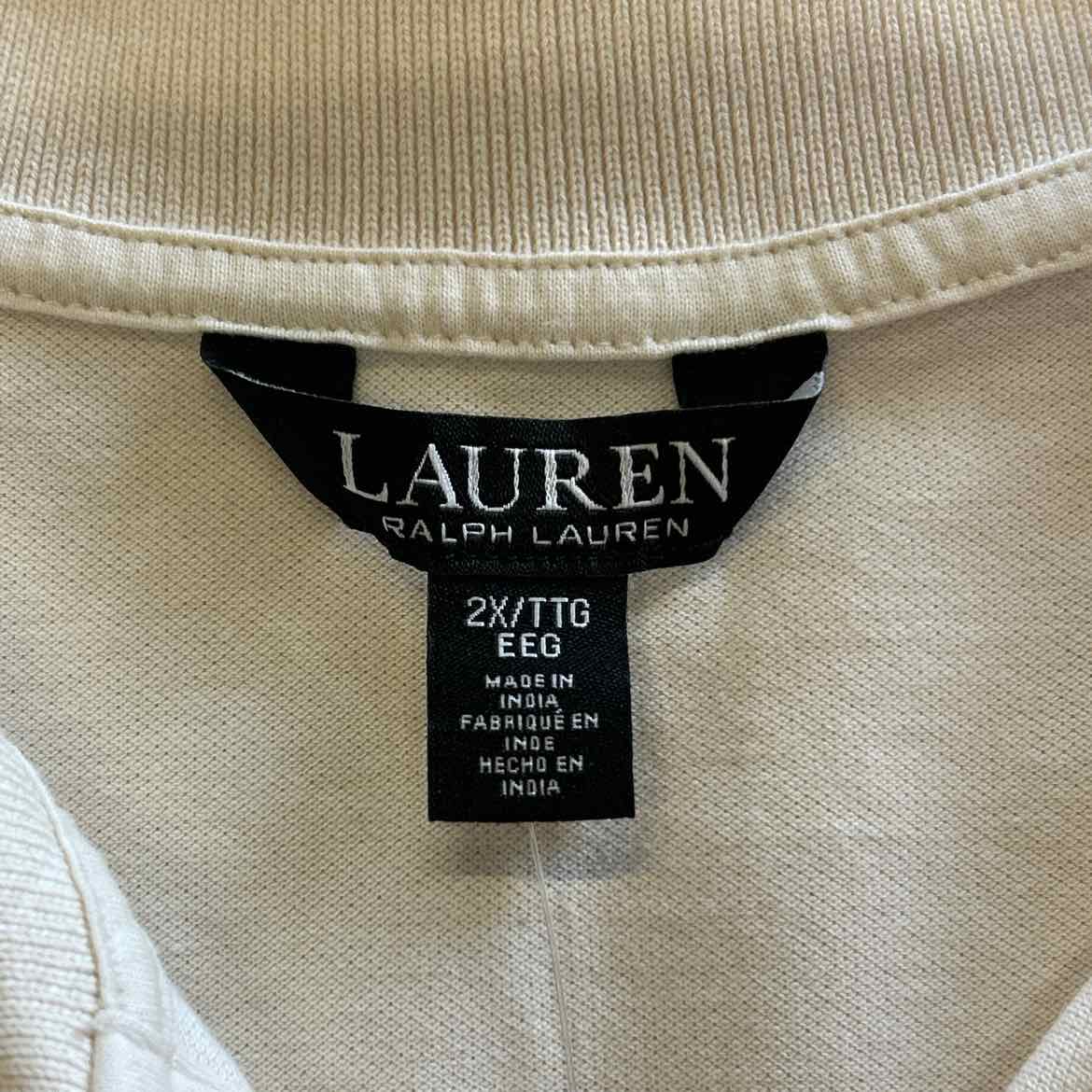 Ralph Lauren Size 2X Cream Polo