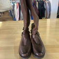 Arturo Chiang Size 7 Brown Leather Preloved Boots