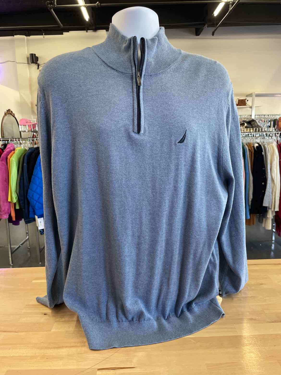 Nautica Size L Blue MENS Sweater