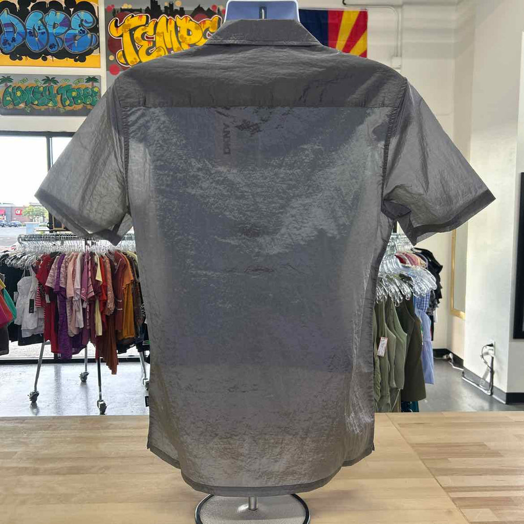 DKNY Size S Silver New MENS Button Down Shirt