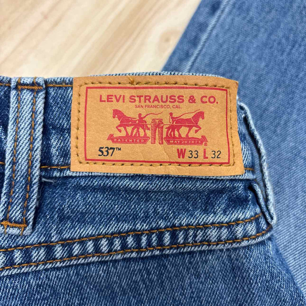 Levi's 537 Western Bootcut Jeans - Men's - 33X32 - Medium Wash / Throw the Lasso