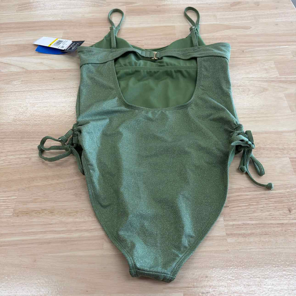 Salt + Cove Juniors' Lurex Open-Back Scoop-Neck One-Piece Swimsuit