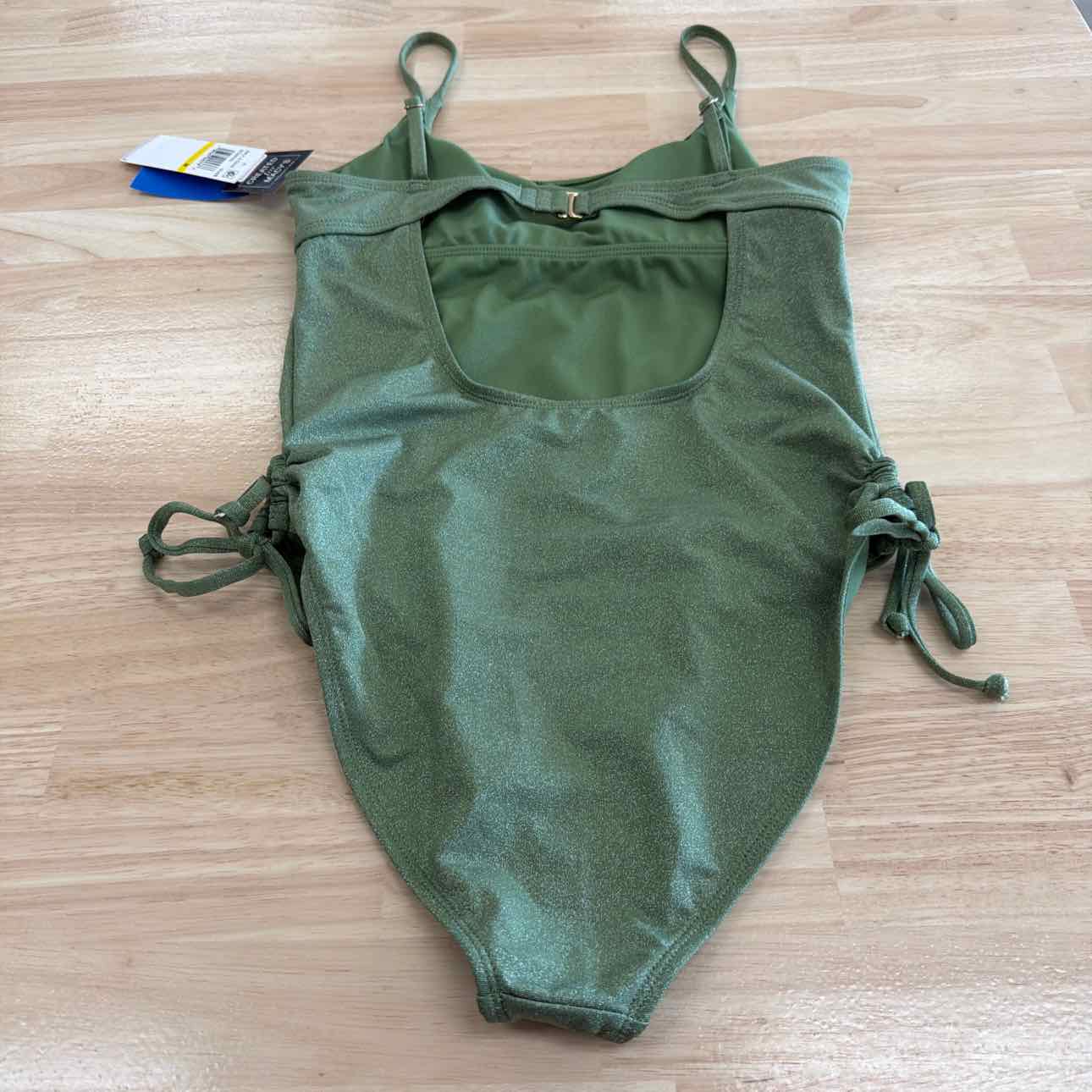 Salt + Cove Juniors' Lurex Open-Back Scoop-Neck One-Piece Swimsuit