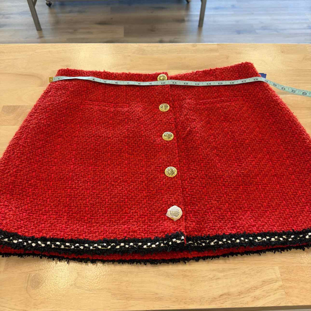 Aster Size XL Mavey Button-Front Skirt - Red nwt