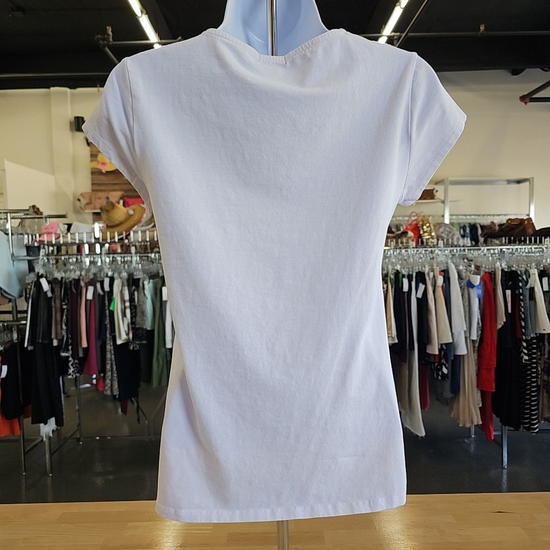 Splash Size L White Shirt