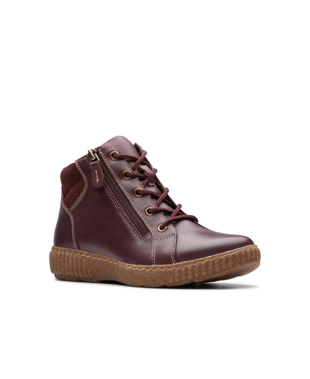 Clarks Shoe Size 7 Caroline Park Wine Leather Boots