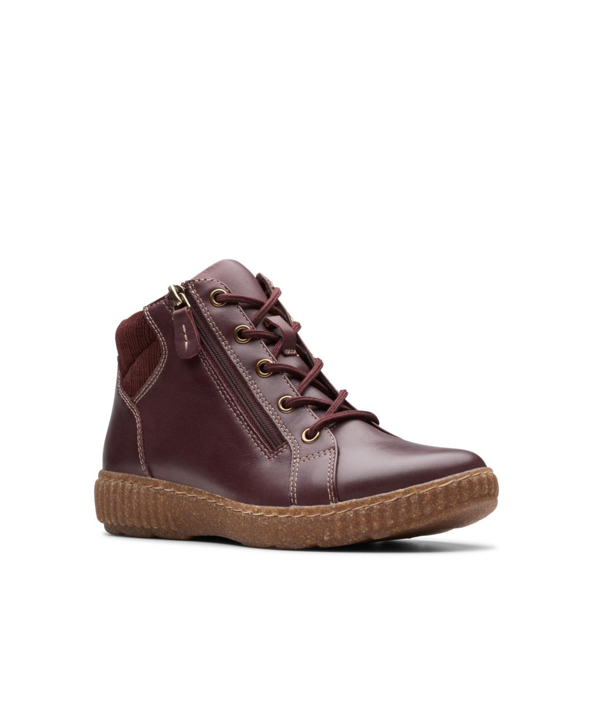 Clarks Shoe Size 7 Caroline Park Wine Leather Boots