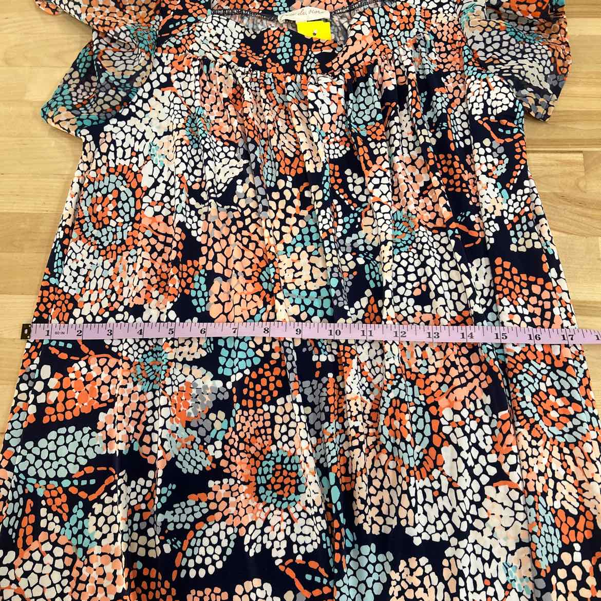 Joie de vivre Size M Blue & Orange Preloved Dress