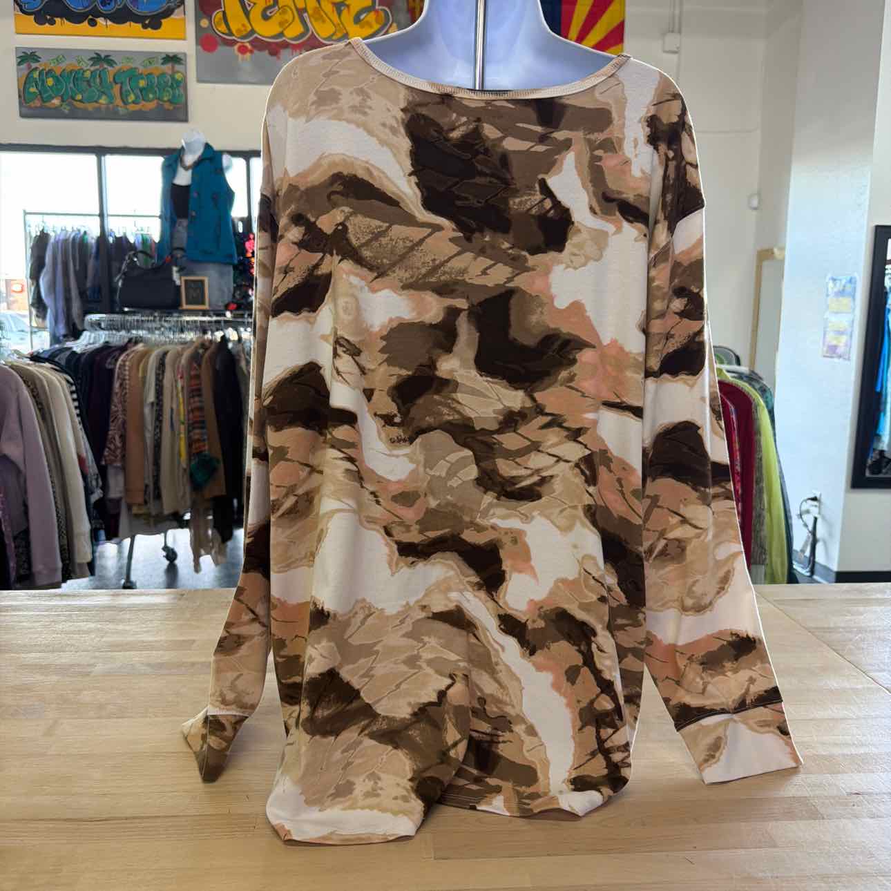 Westbound Size 3X Tan Preloved Long Sleeve