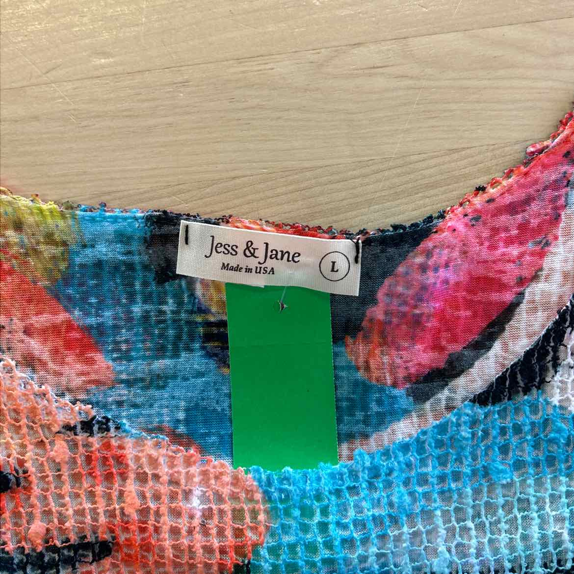 Jess & Jane Size L Multi-Color Preloved T-Shirt SS