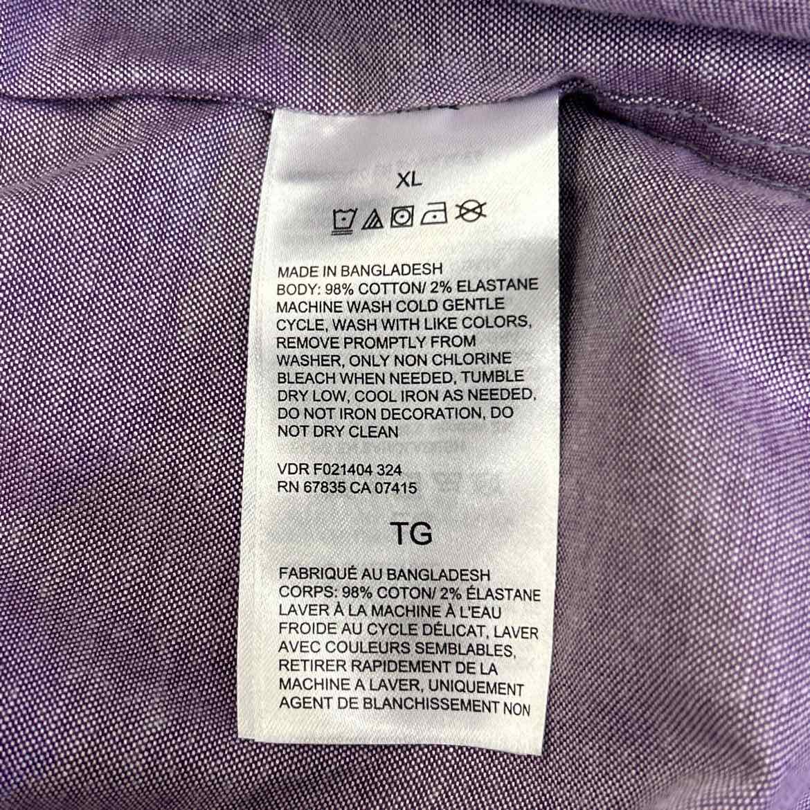 Nautica Size XL Purple New MENS Button Down Shirt