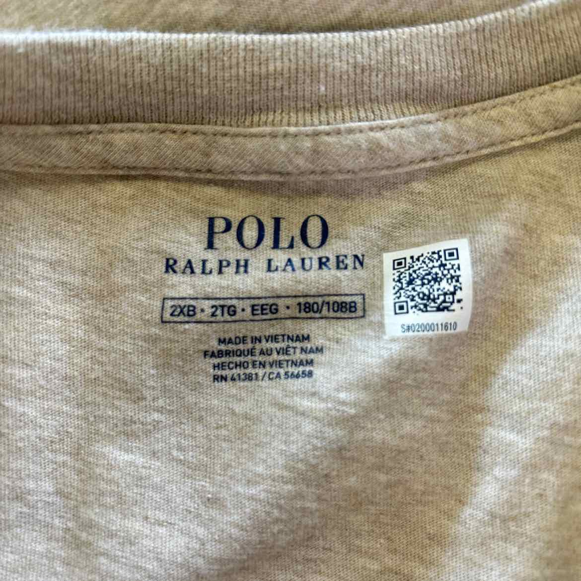 Polo Size 2XL Tan Preloved MENS T-shirt